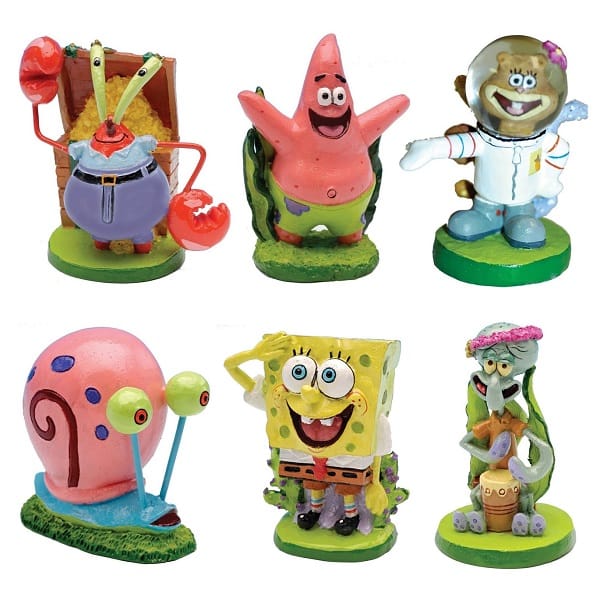 Penn Plax Spongebob Mini Resin Aquarium Ornaments Hugglepets