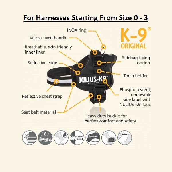 julius k9 harness size guide