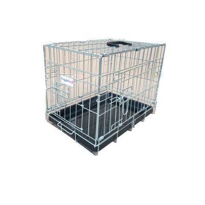HugglePets Dog Cage with Plastic Tray