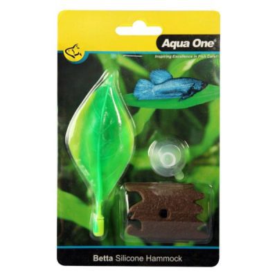 Aqua One Silicone Betta Leaf Hammock with Bark