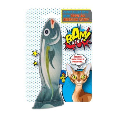 BAM! Catnip Infused Cat Toy Fish