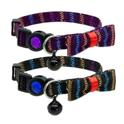 Cat Circus Jewelled Glitz Stripe Safety Cat Collar