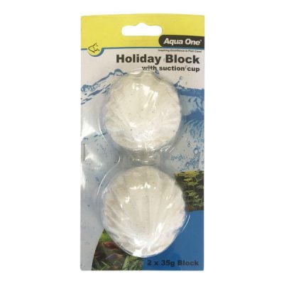 Aqua One Block Holiday Fish Food With Suction Cup 40g