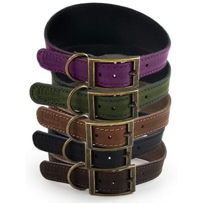 HugglePets Leather Hound Dog Collar