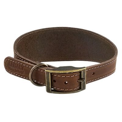 HugglePets Leather Hound Dog Collar tan