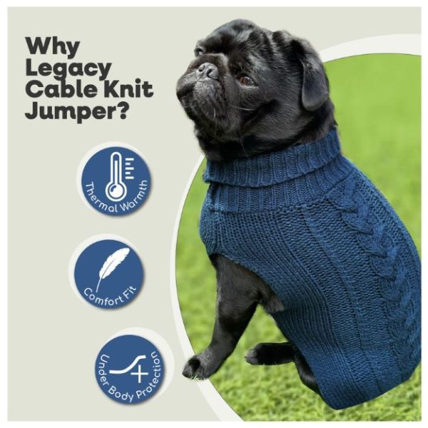 HugglePets Legacy Cable Knit Dog Jumper