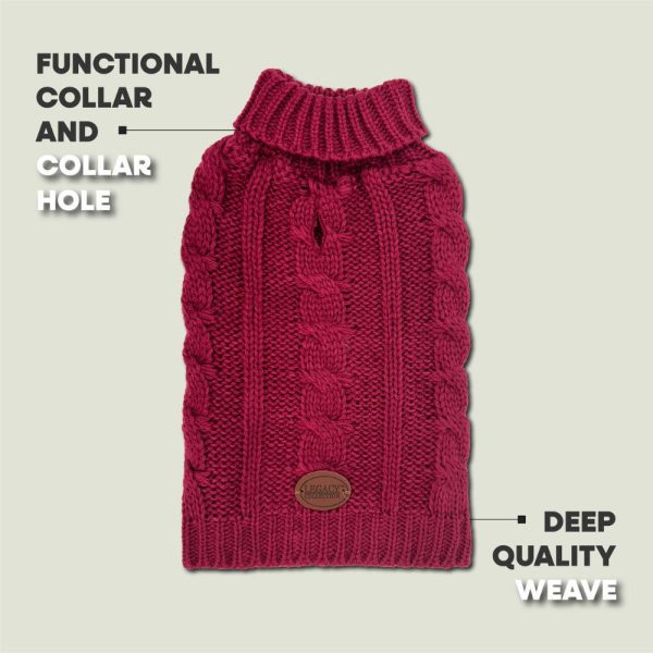 HugglePets Legacy Cable Knit Jumper - Mulberry