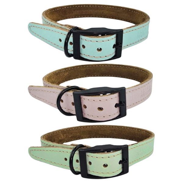 HugglePets Skye & Murphy Luxury Padded Leather Dog Collar