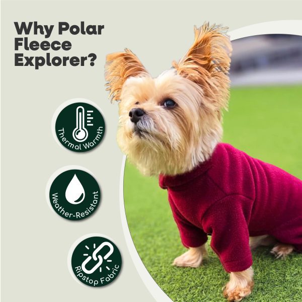 HugglePets Legacy Polar Fleece Explorer Dog Coat Mulberry - HugglePets