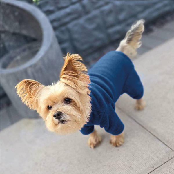 HugglePets Legacy Polar Fleece Explorer Dog Coat Navy - HugglePets