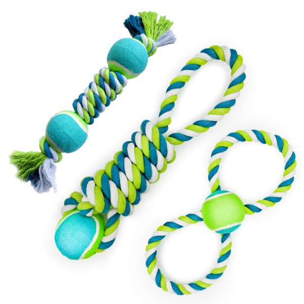 HugglePets Tennis Ball Tugger Dog Toy