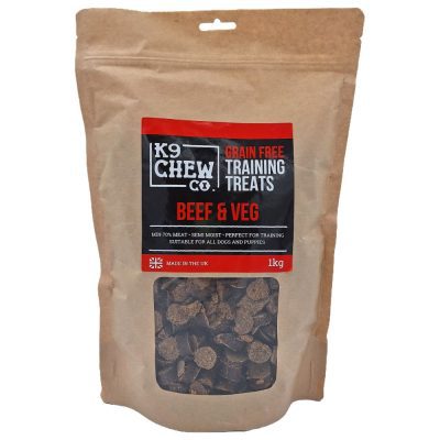 K9 Chew Co Dog Training Treats Beef & Veg 1kg - HugglePets